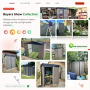 YODOLLA 14 x 12 ft. Outdoor Metal Storage Shed with Sliding Roof & Lockable Door