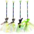 thumbnail image 3 of Lighted Witch Broom with LED Lights Halloween Witches Broomsticks Props Costume Accessories for Halloween, 3 of 6