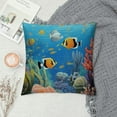 thumbnail image 2 of Nawypu  Ocean Pillow Case by Colorful Fishes Seaworld Square Cushion Cover Standard Pillowcase for Men Women Home Decorative Sofa Armchair Bedroom Livingroom, 2 of 5