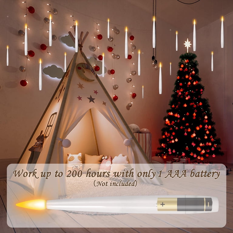 Cocobela Floating Candles with Magic Wand Remote - 12 Pack photo 8