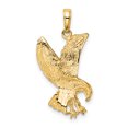 thumbnail image 3 of 14k Yellow Gold Eagle Charm Pendant, 3 of 4