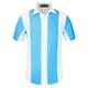 thumbnail image 1 of Camisas hawaianas manga corta botones botones a rayas playeras Blanco Cielo Azul T S, 1 of 6