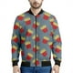 thumbnail image 4 of Chaqueta bomber con estampado de dibujos animados de patatas fritas para hombre, sudadera de manga larga en 3D, chaqueta bomber de calle de gran tamaño con cremallera, 4 of 5