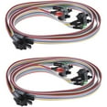 thumbnail image 4 of Cable de interruptor de encendido y apagado ATX para carcasa de computadora, 2 unidades, con 2 luces LED, rojo y verde, bisel frontal, 65 cm, 4 of 4