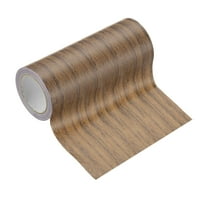 Uxcell Wood Grain Tape, Self-Adhesive Wood Texture Repair Tape Realistic Wooden Effect Patch for Furniture Cabinets Floor Walls Dark Brown Oak 4.7" x 15 Ft
