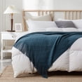 thumbnail image 5 of Modernly Basic Blue Acrylic Knit Throw, 50” x 60”, 5 of 7