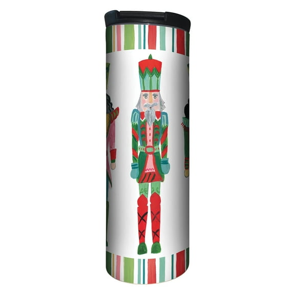 Highland Home "Christmas Nutcracker" 17 oz. Double Wall Stainless Steel Tumbler w/Lid