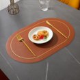 thumbnail image 2 of EIMELI Tapis de Protection de Table à Manger Tapis d'Isolation Facile à Nettoyer Faux Cuir Tapis de Protection de Table Résistant à la Chaleur pour la Maison, 2 of 5