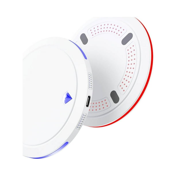 Cargador inalámbrico de escritorio con disco de carga rápida de 15 W, luz exquisita, carga inalámbrica