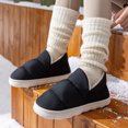 thumbnail image 5 of Gpaecead Unisex Winter Quilted Nylon Flat Shoes Warm Sherpa Lined Slip On Indoor Outdoor House Shoes With Non Slip Sole Black, 5 of 5
