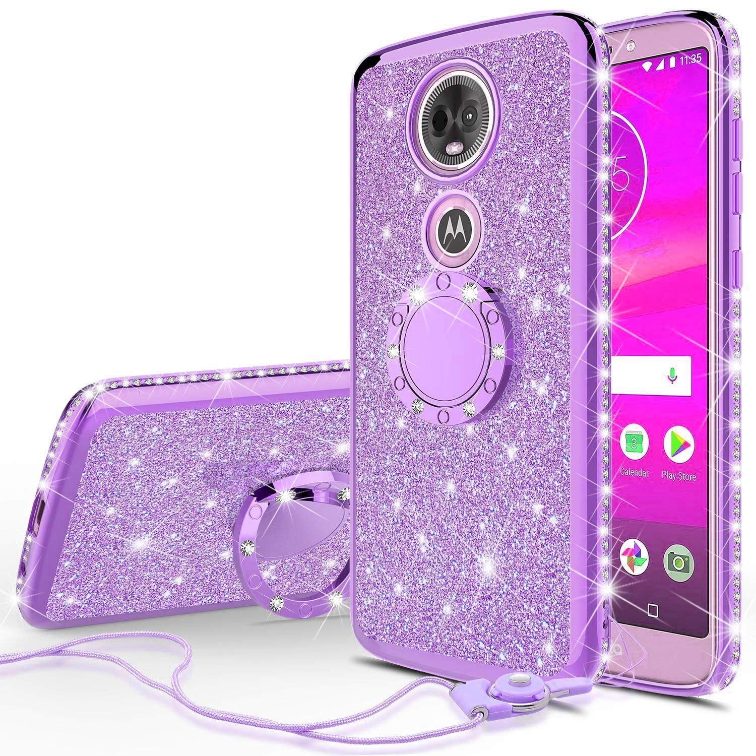SOGA Diamond Bling Glitter Cute Phone Case with Kickstand Compatible