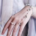 thumbnail image 1 of Brazalete de anillo de mariposa de estilo chino clásico, pulsera de cadena de mano, brazalete abierto de rosa hueca, joyería de mano para chicas adolescentes ER, 1 of 5
