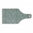 thumbnail image 1 of Egyptian Print Cutting Board, Historical Language Writing with Pictographic Style Cultural Traditional, Tempered Glass Cutting and Serving Board, Wine Bottle Shape, Black White, by Ambesonne, 1 of 1