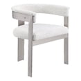 thumbnail image 2 of Pemberly Row Contemporary Cream Boucle Fabric Dining Chair (Set of 2), 2 of 8