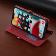 thumbnail image 3 of Allytech Compatible For iPhone 13 Pro Zipper Wallet Case,Luxury Retro PU Leather Shockproof Magnetic Flip Stand Case Cover with Wrist Strap.For iPhone 13 Pro,Red, 3 of 6