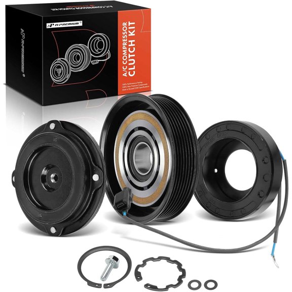 A-Premium Air Conditioner AC Compressor Clutch Kit Compatible with Honda Accord 2008-2012, Crosstour 2012-2015, 2.4L