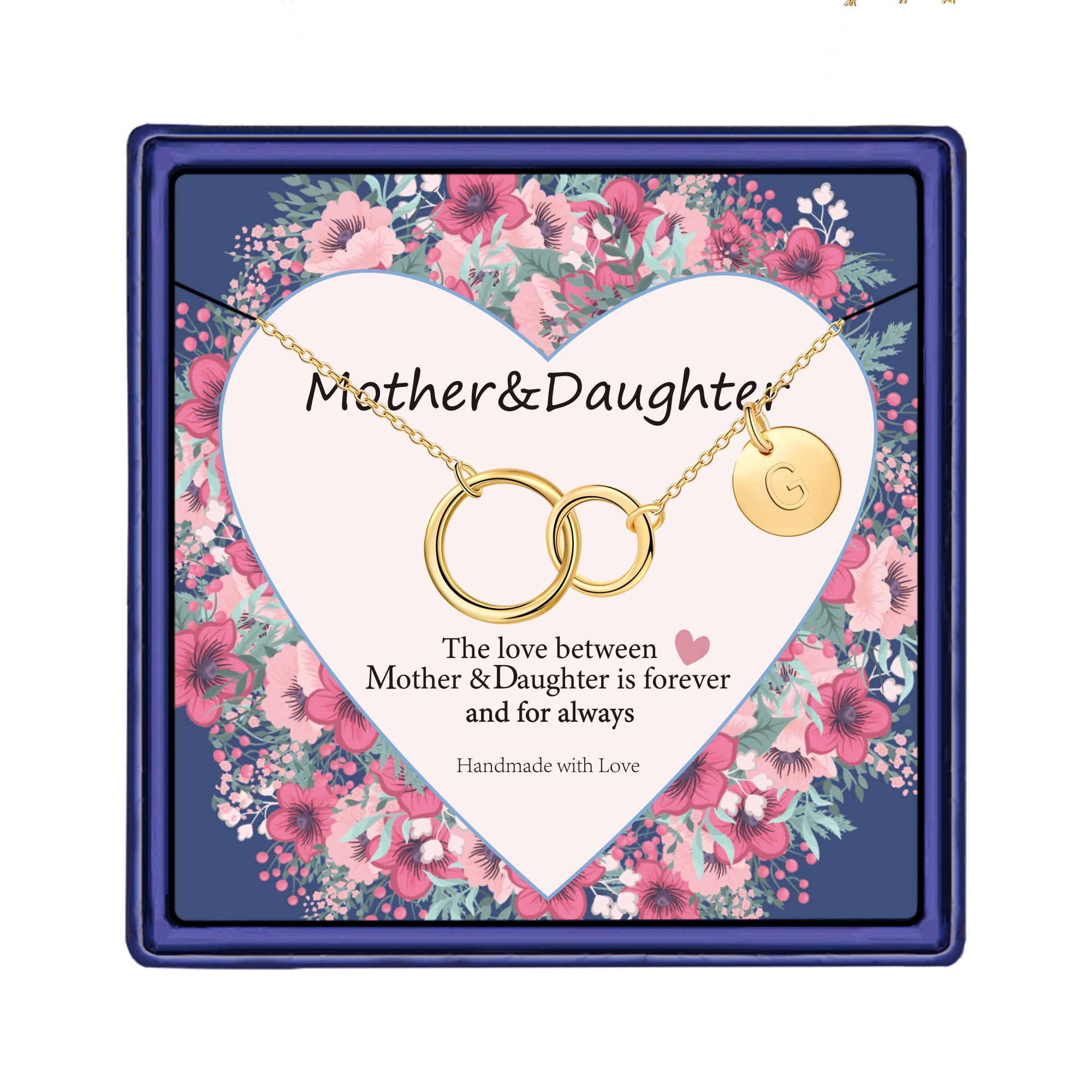 TINGN Mother Daughter Necklace 14k Gold 