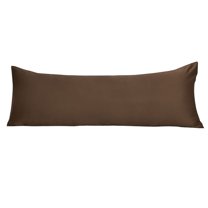 Unique Bargains Silky Satin Body Pillow Cover Case, 20" x 72", Brown