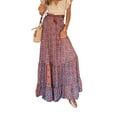 thumbnail image 3 of FASHIONWT Women Woven Boho Floral Ethnic Maxi Skirts, 3 of 4