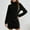 Black, variant on Stichou Womens Turtleneck Long Sleeve Knitted Dress Pullover Sweaters Solid Slim Jumper Dresses Winter Warm Bottoming Dress Black S