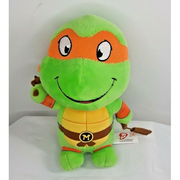 TY Beanie Baby  - MICHELANGELO (Teenage Mutant Ninja Turtles)(NO TY HANG TAG) 6" Plush