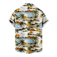 thumbnail image 6 of Men Floral Print Hawaiian Shirts Fashion Tropical Beach Shirt Big and Tall Aloha Tshirt Short Sleeve Button Up Shirts, 6 of 6