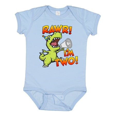 

Inktastic Rawr I m Two Dinosaur Gift Baby Boy or Baby Girl Bodysuit
