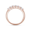 thumbnail image 5 of 3/5 Carat CT.T.W Round Cut 3MM Lab Created Moissanite Diamond Half Eternity Engagement Wedding Band Ring 14K Rose Gold(G-H Color,0.60 Cttw)-6.5, 5 of 7