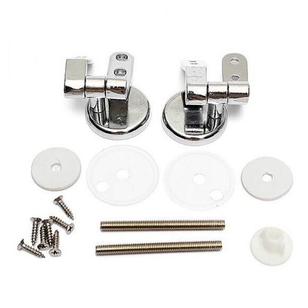 Pair Of Solid Chrome Toilet Seat Hinges Includes Fittings Fixings