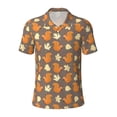 thumbnail image 2 of Daiia Squirrel And Maple Leaves Pattern Men’s Polo Shirts,Solid Deck Shirt,Classic Fit, Breathable Cotton Polo for Casual and Sport Wear-X-Large, 2 of 9