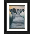 thumbnail image 1 of Stranak, Pavol 11x14 Black Ornate Wood Framed with Double Matting Museum Art Print Titled - lake and roads and cottages, 1 of 4