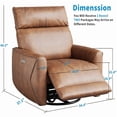 thumbnail image 2 of Towallmark Power Recliner Chair, Swivel Rocker Chair for Adults, Upholstered Fabric Glider Recliner Nursery Chair with USB Ports, Ergonomic High Back Single Sofa Seat for Living Room, 2 of 9