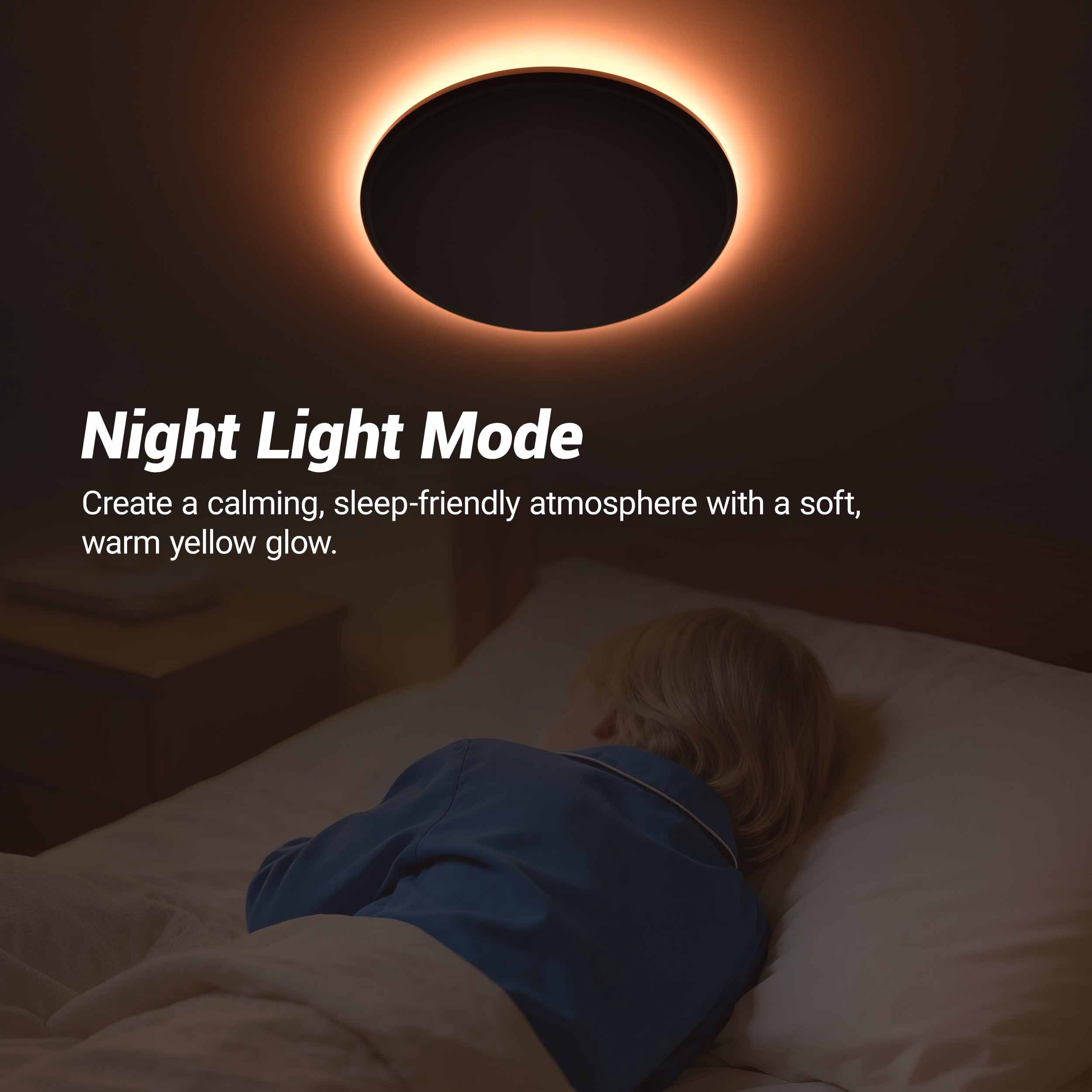 Mainstays 16-Inch Flush Mount LED Ceiling Light with 3CCT Selectable Color Temperatures, Night Light Function