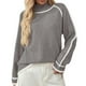 thumbnail image 3 of Pantalones cargo para mujer,Suéter de punto para mujer, jersey de cuello alto, top de poliéster de manga larga, cómodo e informal para el hogar y el uso diario, sopatenor, 3 of 8