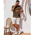 thumbnail image 5 of COOFANDY White T Shirts for Men Crewneck Short Sleeve Tees Classic Casual T-Shirts Brown S, 5 of 5