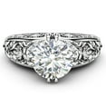 thumbnail image 4 of Vintage Round Forever One Moissanite Engagement Ring, 4 of 4