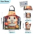thumbnail image 3 of Cute Hamster with Umbrella 5 Pcs Kitchen Set Heat Resistant Oven Mitts and Non-Slip Pot Holders with Adjustable Cooking Apron, 3 of 6