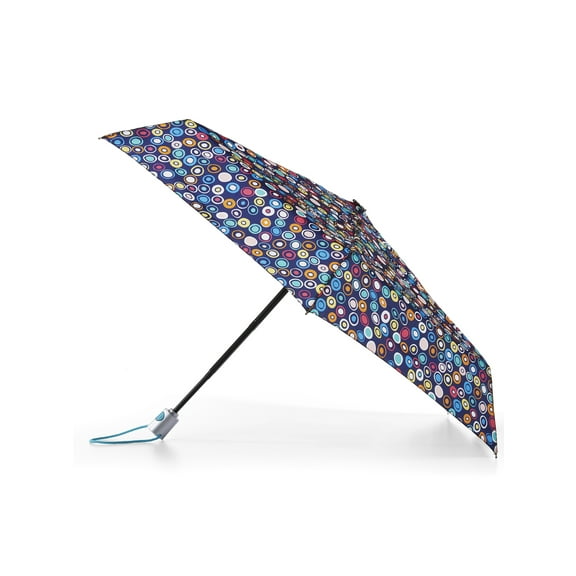 Totes Recycled Canopy One-Touch Auto Open Ultra Compact Mini Travel Umbrella with Carrying Case