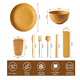 thumbnail image 2 of 44pzs Vajilla  BelugJuego Color Cocina Paja Trigo Plato Tazas Kit Malubero Multicolor, 2 of 4