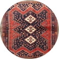 thumbnail image 1 of Ahgly Company Indoor Round Traditional Saffron Red Persian Area Rugs, 4' Round, 1 of 6