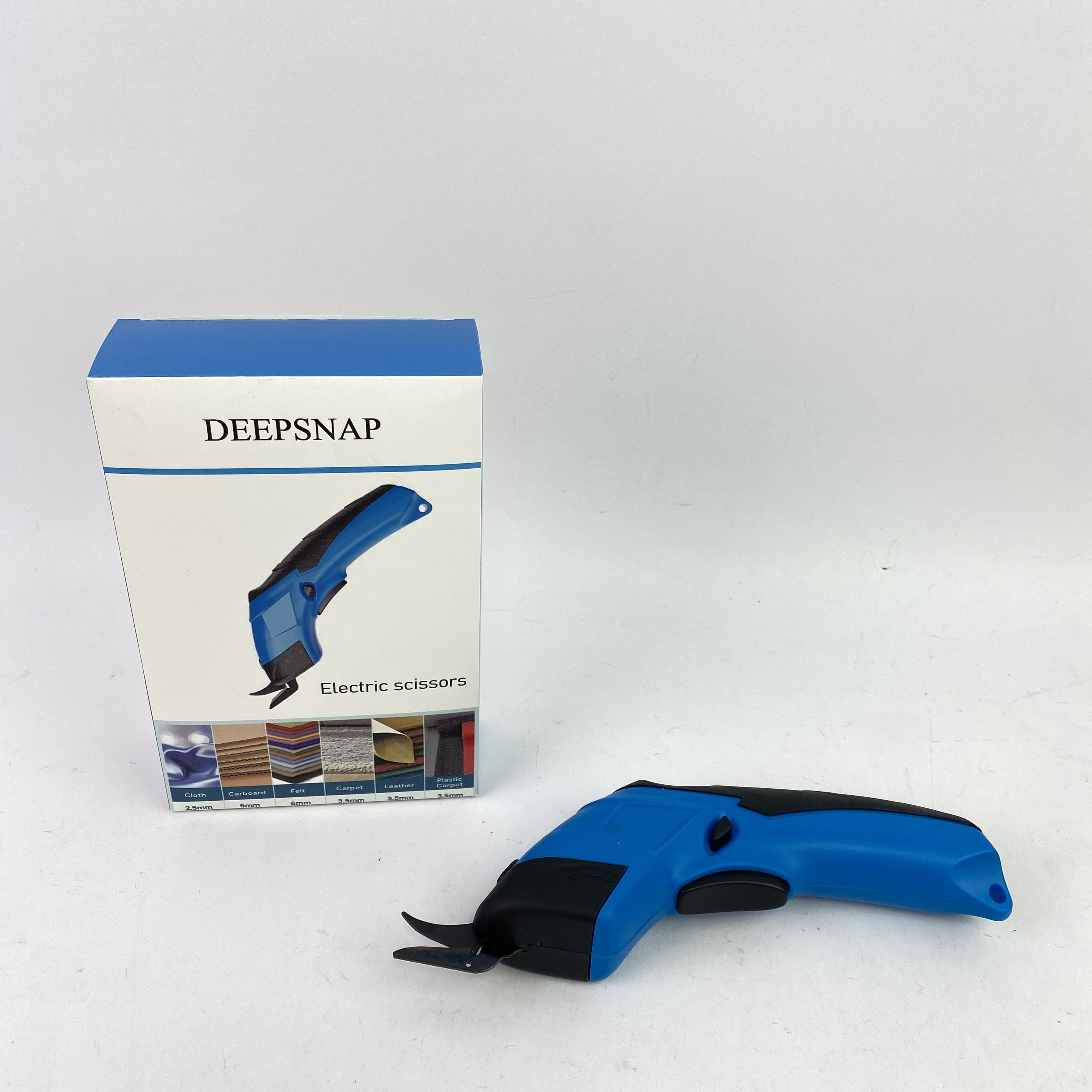 DEEPSNAP Cordless Electric Scissors, Cardboard Cutter, Rechargeable Powerful Scissor Cutting Tool for Cardboard, Fabric, Leather, Carpet, Plastic