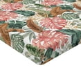 thumbnail image 4 of Ambesonne Tropical Fitted Sheet, Exotic Banana Palm Plot, Twin Size, Blush Coral and Caramel, 4 of 5