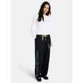 thumbnail image 2 of SpongeBob SquarePants Women’s Graphic Wide Leg Fleece Pants, Sizes XXS-XL, 2 of 5