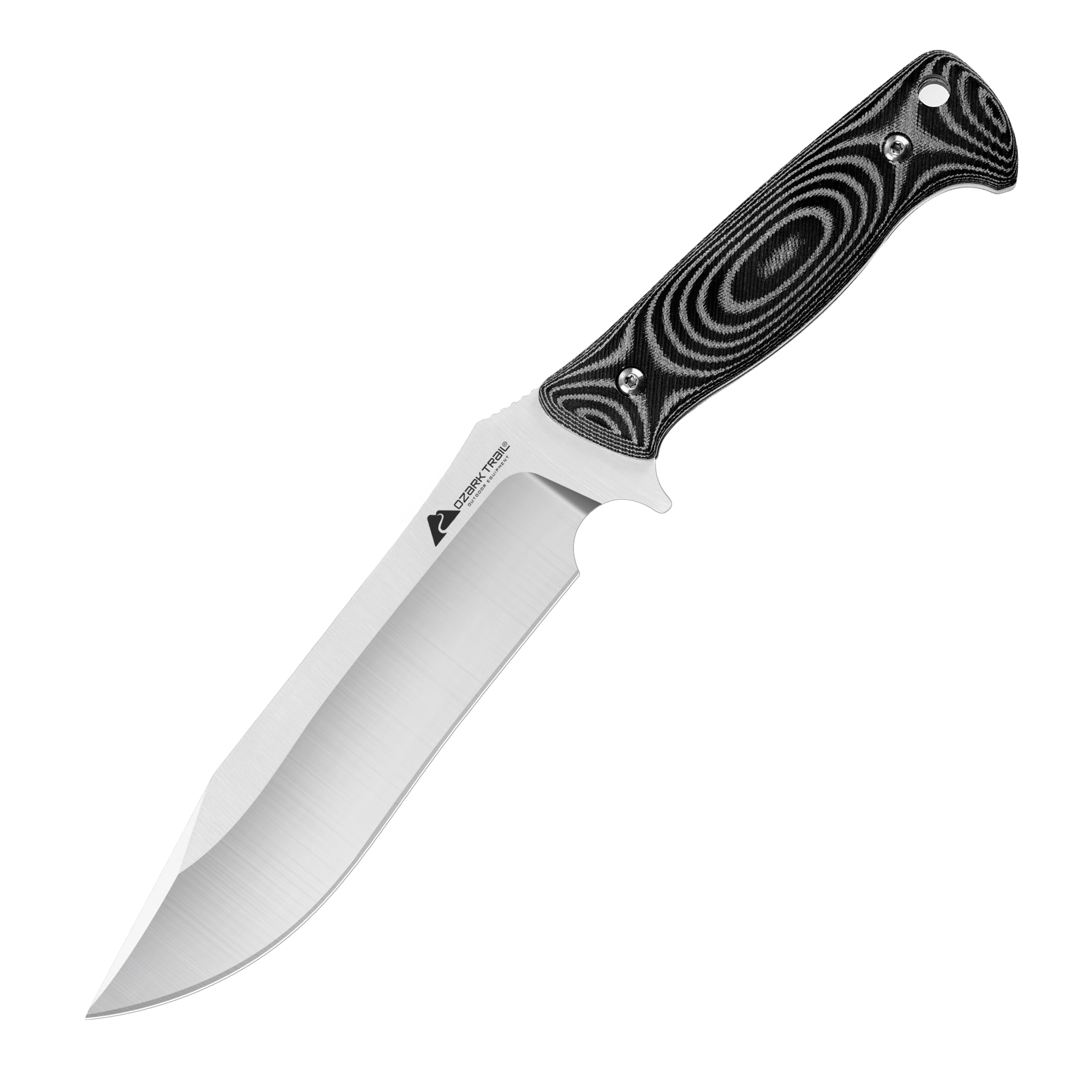Ozark Trail 11 inch 7Cr17MoV Fixed Blade Knife Full Tang G10 and Micarta Handle for Camping Outdoors