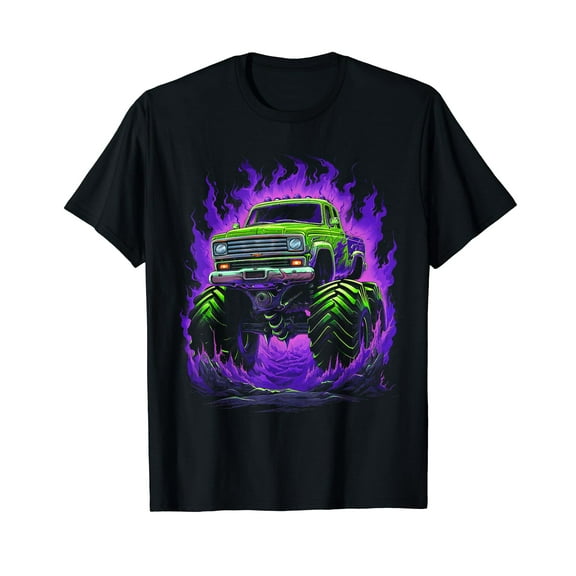 Monster Truck for Toddlers, Kids Monster Truck Retro Vintage T-Shirt