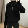 thumbnail image 2 of Vedolay Women's Sweaters Womens 2023 Lantern Long Sleeve Crewneck Casual Solid Color Ribbed Pullover Sweater,Black One Size, 2 of 5