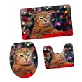 thumbnail image 1 of DOLITY 3pcs/set Christmas Series Non-Slip Flannel Bathroom Mat Rug G, 1 of 6