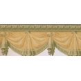 thumbnail image 2 of De Beaux Rideaux Suspendus sur le Mur Large Bord de Papier Peint Brun Retro Design, Rouleau 15' x 9'', 2 of 3