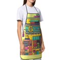 thumbnail image 3 of XMXY Chef Aprons with Pockets for Women Men, Pixel Robot Store Waterproof Cooking Kitchen Aprons, 28.3 x 20.4 inches, 3 of 8