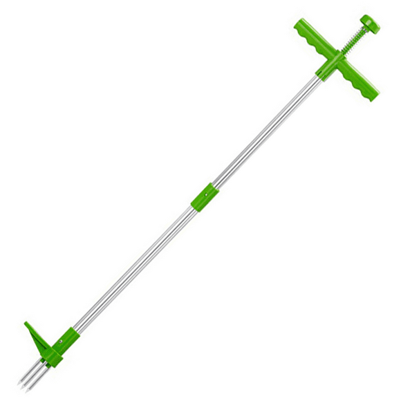 Standup Weed Puller with Reinforced Foot Pedal, Lightweight Aluminum Alloy Shaft Weed Puller Tool for Lawn Yard Garden Patio, Effortless Weeding Without Bending